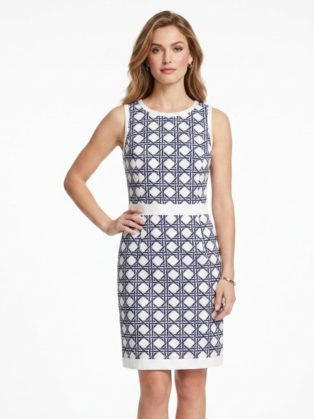 BROOKS BROTHERS | GEOMETRIC SHEATH DRESS